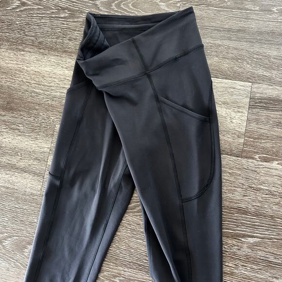 Lululemon Invigorate High-Rise Tight 28” Black Size 6 Leggings with Pockets VGUC - Picture 9 of 14